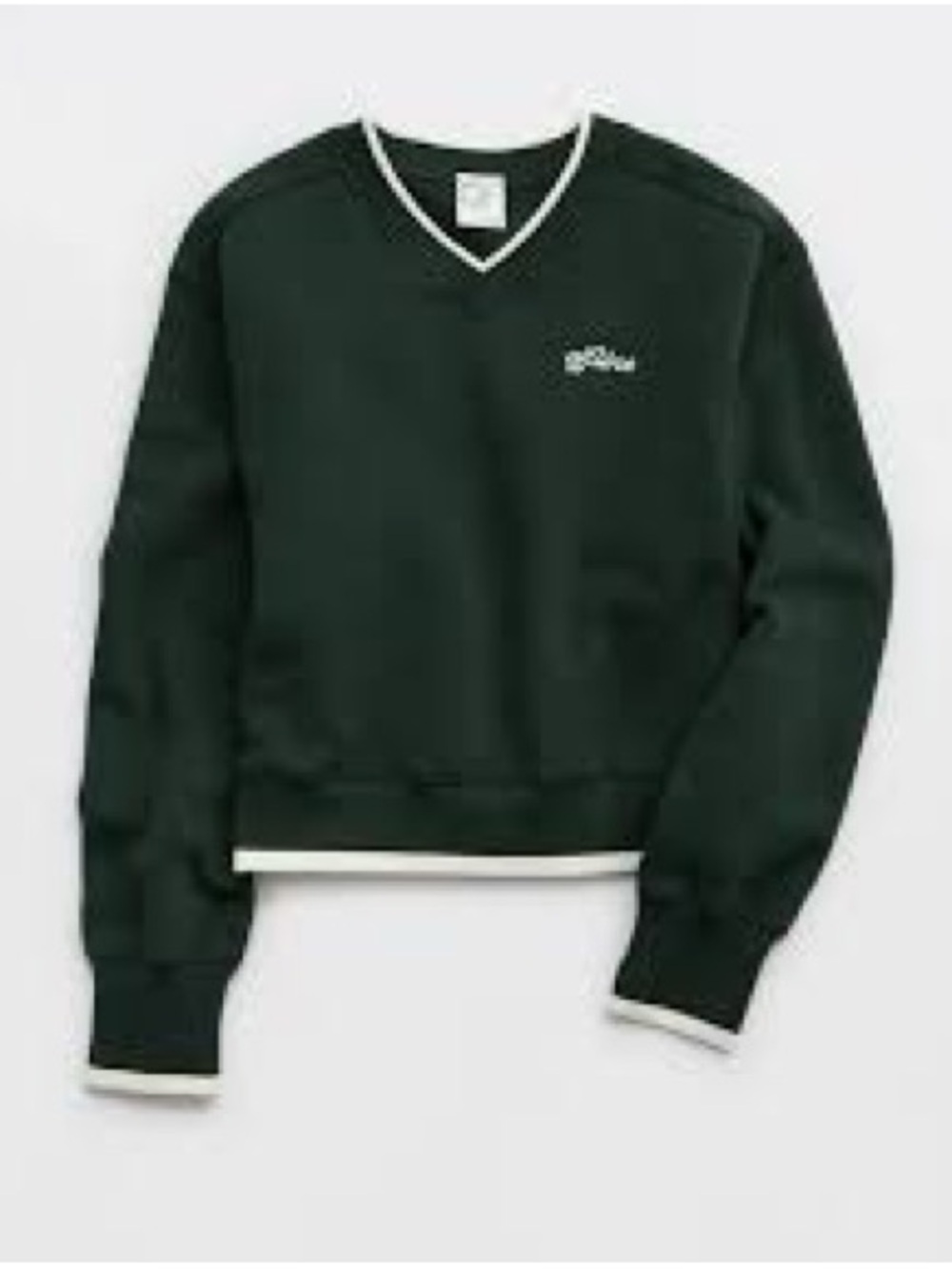 Offline by Aerie Cloud Fleece V-Neck Crew Sweatshirt | Size XS